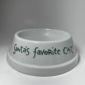Pottery Barn Santa’s Favorite Cat Bowl